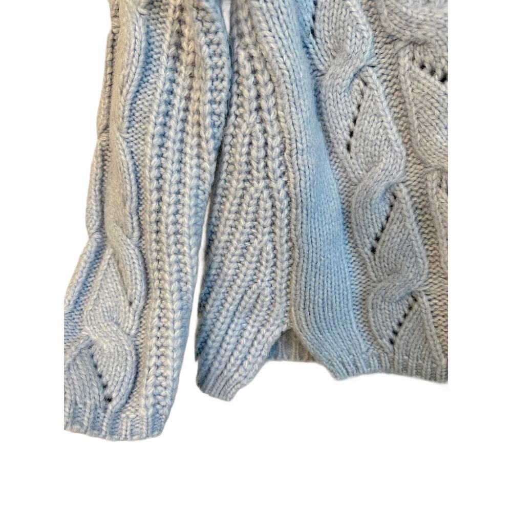 Anthropologie Cable Knit Sky Blue Ramona Sweater, Size XS - Picture 7 of 7